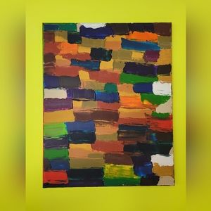 Multi-colored Handmade Canvas Painting